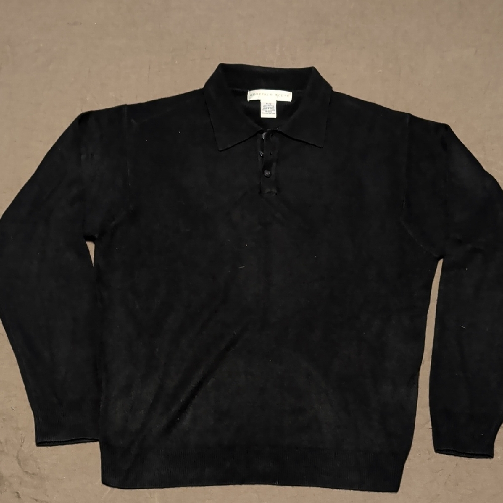 Geoffrey Beene Black Polo Shirt